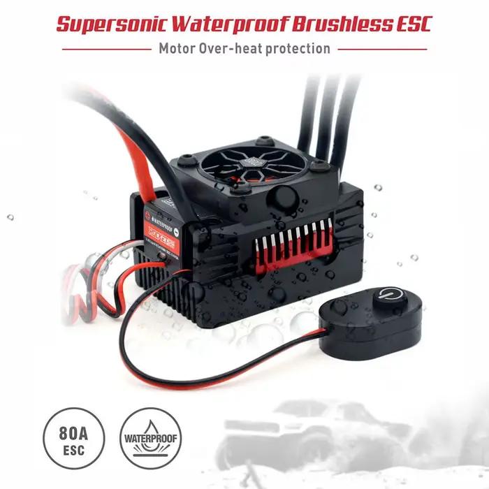Rocket RC Supersonic V2 80A 100A 120A 150A ESC, contrôleur de vitesse sans balais étanche pour pièces de voiture RC 1/8 1/10 1/7