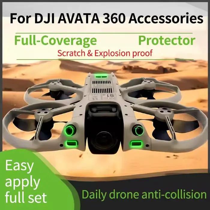 Kit de film anti-rayures nano pour lunettes DJI Avata 360 et N3 protection anti-rayures et anti-chute pour drone occasionnels et professionnels