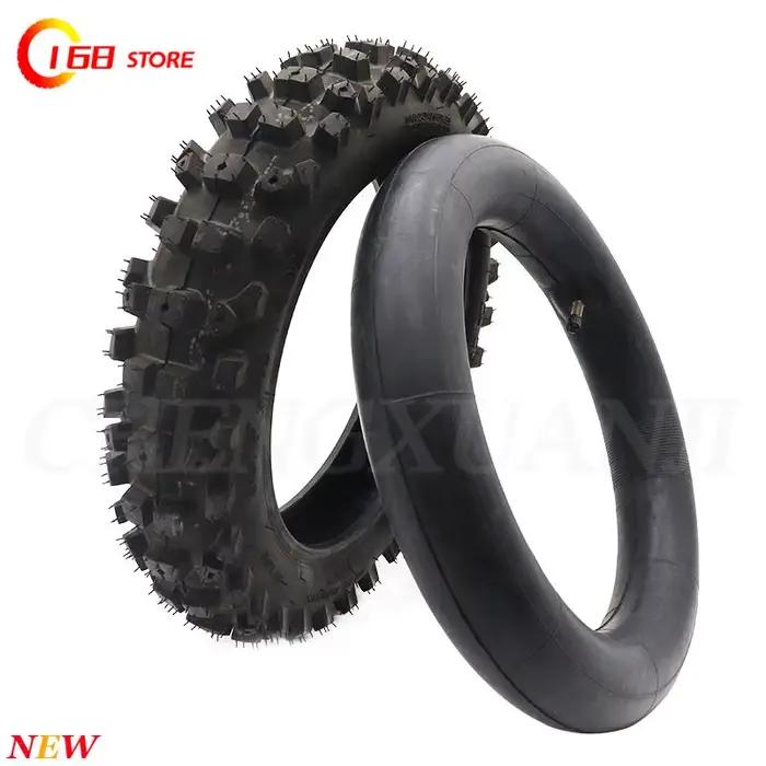 Pneu extérieur 80/100-10 avec pneu intérieur 3.00-10, adapté aux courses tout-terrain, aux pneus de moto, aux terrains boueux et aux vélos