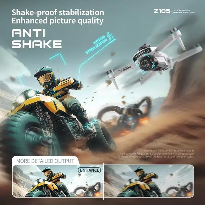 Nouveau Drone Z105 4K professionnel HD double caméra flux optique positionnement photographie sans brosse pliable grand écran RC quadrirotor