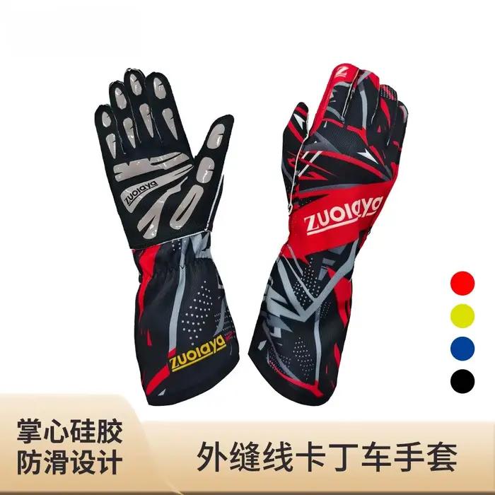 Gants de karting longs respirants, gants de moto et de motocross antidérapants en silicone, gants de course automobile et de karting