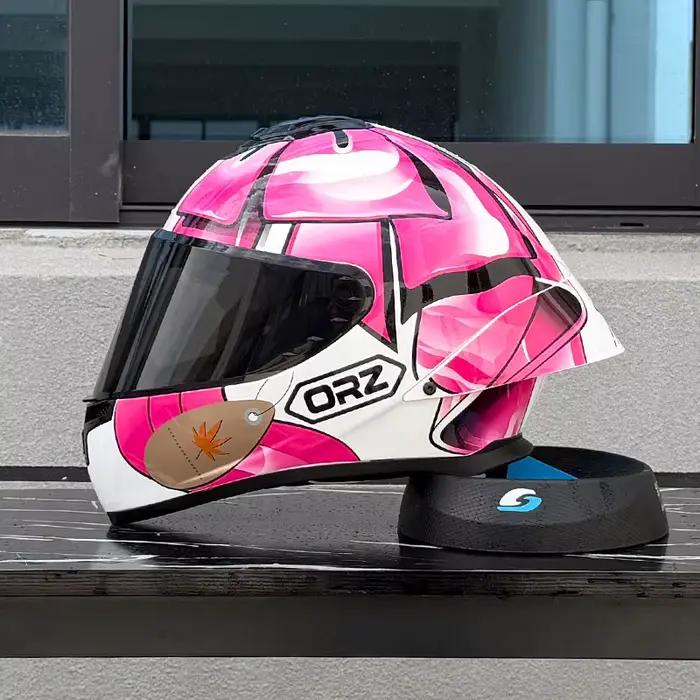 Casque de moto intégral ORZ, casque de moto de course pour hommes et femmes, casque intégral adapté à toutes les saisons, DOT