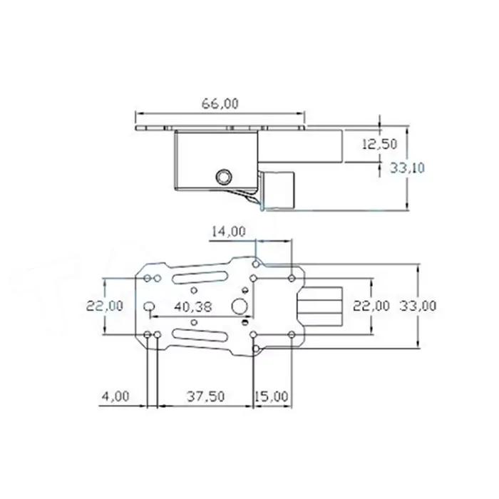 Train d'atterrissage rétractable électrique pour drones Tarot 650/680/690 et autres RC multi-rotor 4 ou 6 axes amélioration de la stabilité et de la précision de l'atterrissage composite robuste facile à installer