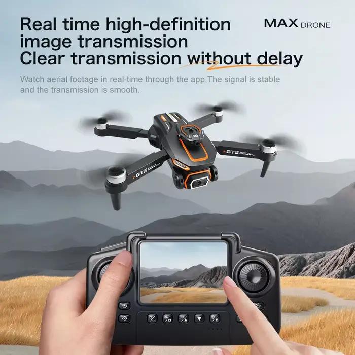 Drone GT5 RC 4K Caméra HD Professionnelle WIFI FPV Évitement d'Obstacles Jouet Quadricoptère Grande Écran Sans Balais Occasions Spéciales