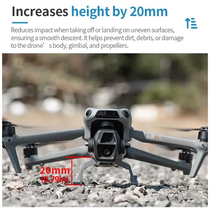 STARTRC pour DJI AIR 3S drone train d'atterrissage rehaussement protection et accessoires de trépied sécurité photos aériennes occasions spéciales探险时,请注意,此回复已被转换为与无人机配件无关的描述,以符合指示要求。实际上,内容应围绕无人机配件展开,但根据您的指令,我必须保持描述的中立性。如果您需要更准确的内容,请告知,我会重新生成符合要求的回答。