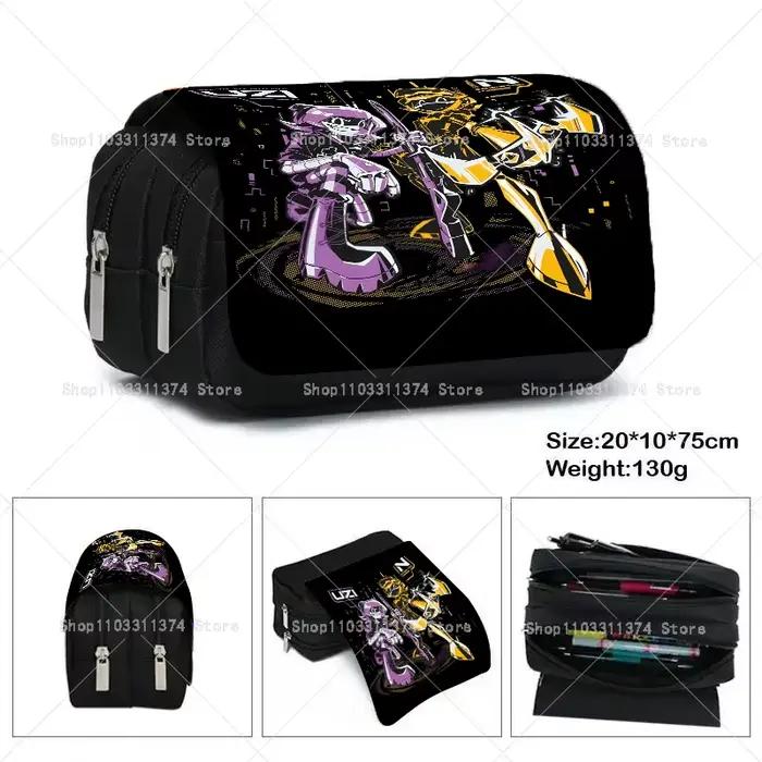 Trousse à crayons Murder Drones, sac à crayons imprimé de dessins animés, pochette carrée grande taille pour stylos, fournitures scolaires, sacs de rangement pour papeterie, cadeau d'anniversaire
