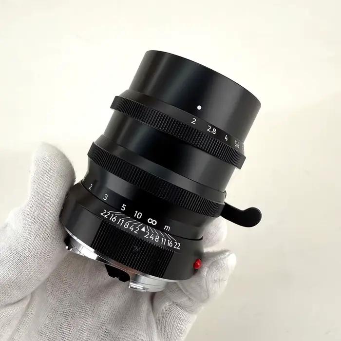 Objectif Light Lens Lab 75mm F2 SPII Cooke Speed Panchro II Noir Peint Chrome Asphérique pour Leica M M6 M7 M9 M10P M11 M240