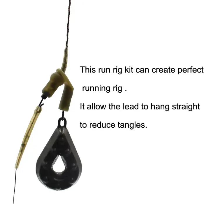 Kit de plate-forme de course, accessoires de pêche à la carpe, en caoutchouc pour ligne Leader de carpe, hélicoptère Chod Hair Ronnie Rigs, équipement de matériel d'extrémité, 12 pièces
