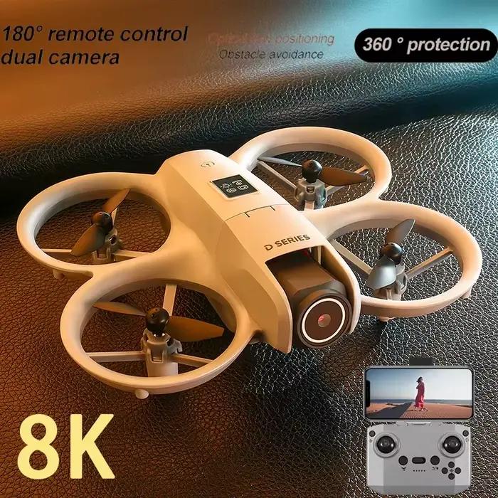 Nouveau Mini Drone 8K HD-VR double caméra 180 ° ESC flux optique évitement d'obstacles moteur