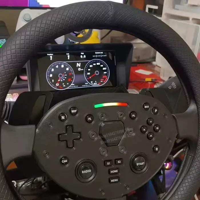Jeu de simulation de course avec support de téléphone réglable pour plusieurs modèles, compatible avec les bases MOZA R3 R5 R9 R12