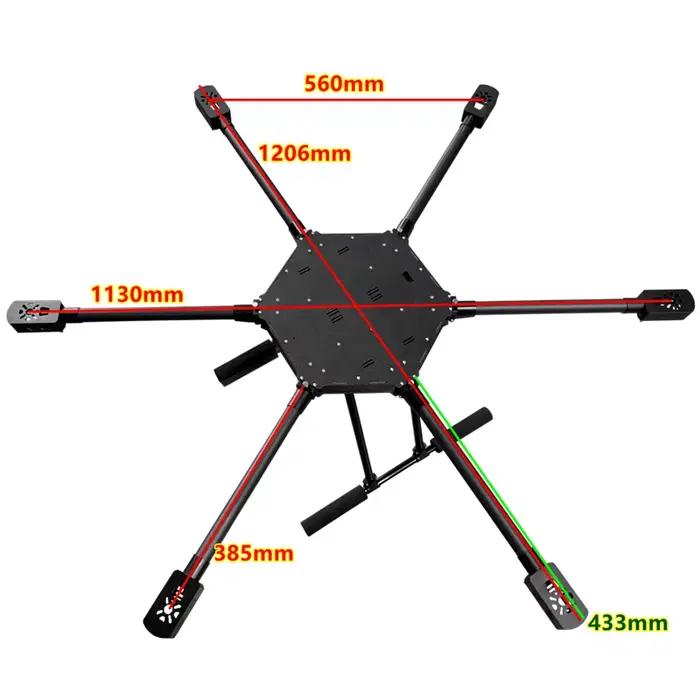 XAERO V1000 1130mm Hexacoptère à Châssis Pliant Support Multifonctionnel pour Drone Filaire UAV de Lancer