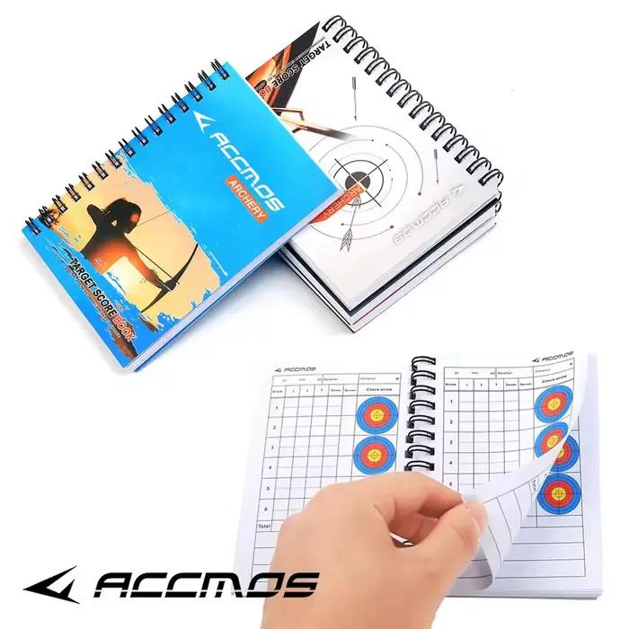 ACCMOS Jotter tir à l'arc livre de marquage cible Score cahier Points de tir quotidiens course Score Pocketbook cible anneaux Score cahier d'exercices