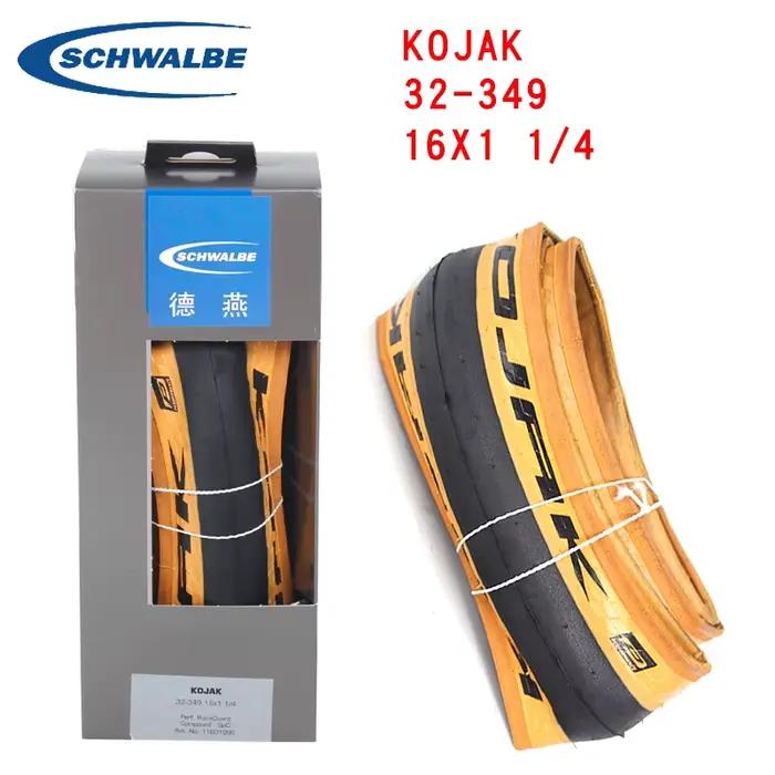 Pneu pliable Schwalbe KOJAK ONE 349 16 pouces en acier, Marathon Racer EXO, ultra léger, jaune rétro, 35-349 16*1.35