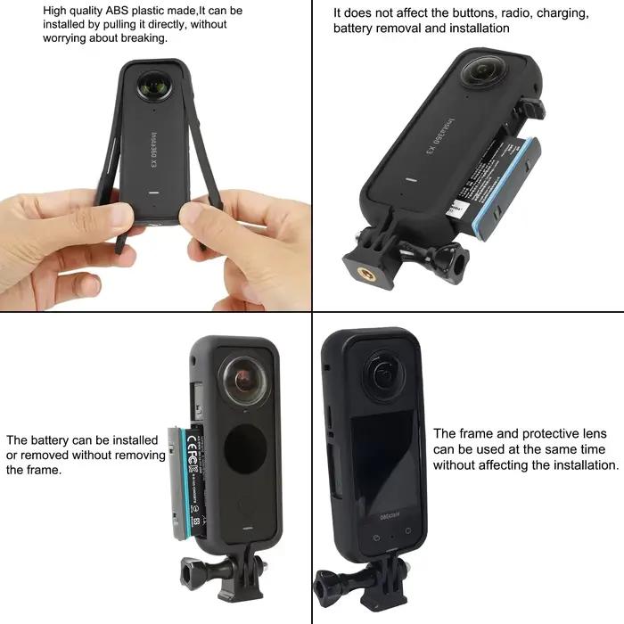 Ensemble d'accessoires pour Insta360 X3 X4 X5 : Protection d'objectif