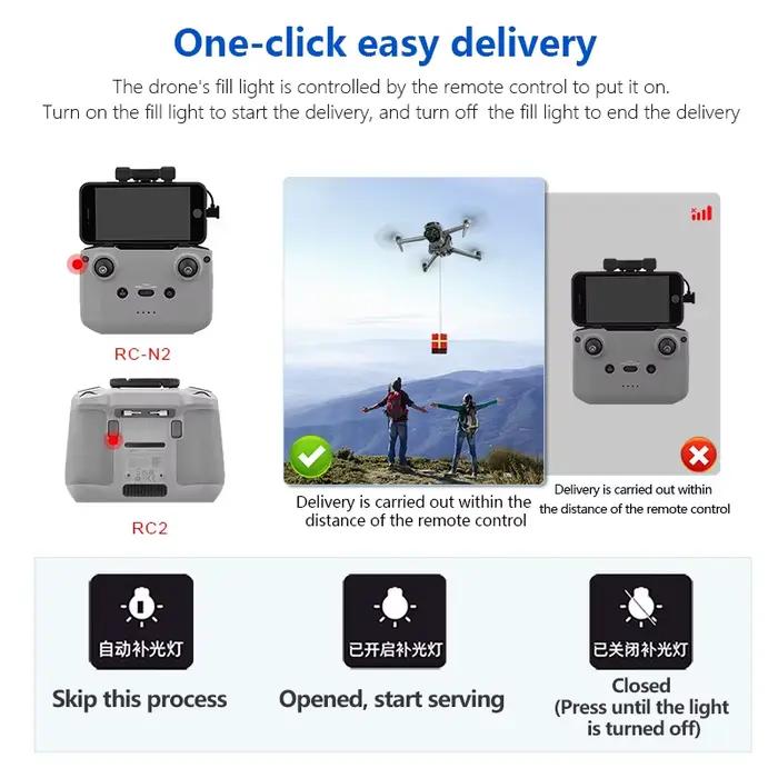 Système de largage aérien amélioré 12KM pour accessoires de drone DJI Air 3S
