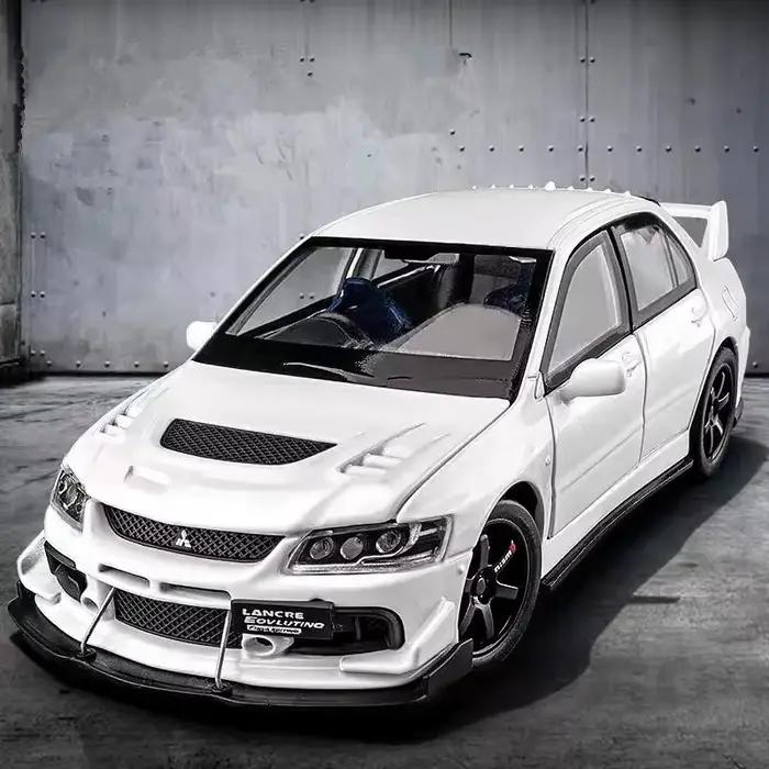 Modèle de voiture de sport en alliage 1:32 Lancer Evolution EVO IX 9, véhicules de course en métal moulé sous pression, modèle de voiture avec son et lumière, cadeaux