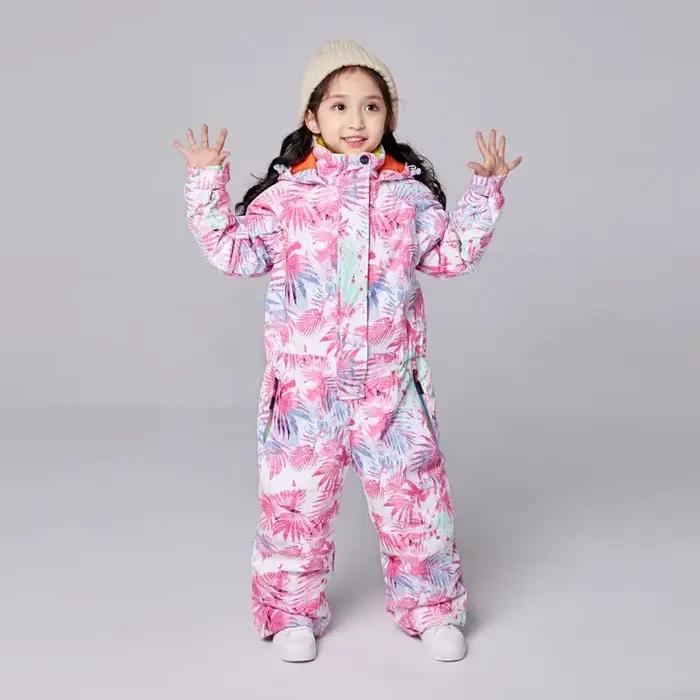 Combinaison de Ski imperméable pour enfants, combinaison de Ski pour enfants, coupe-vent chaud d'hiver, veste de neige et pantalon pour garçons et filles, costume de Snowboard