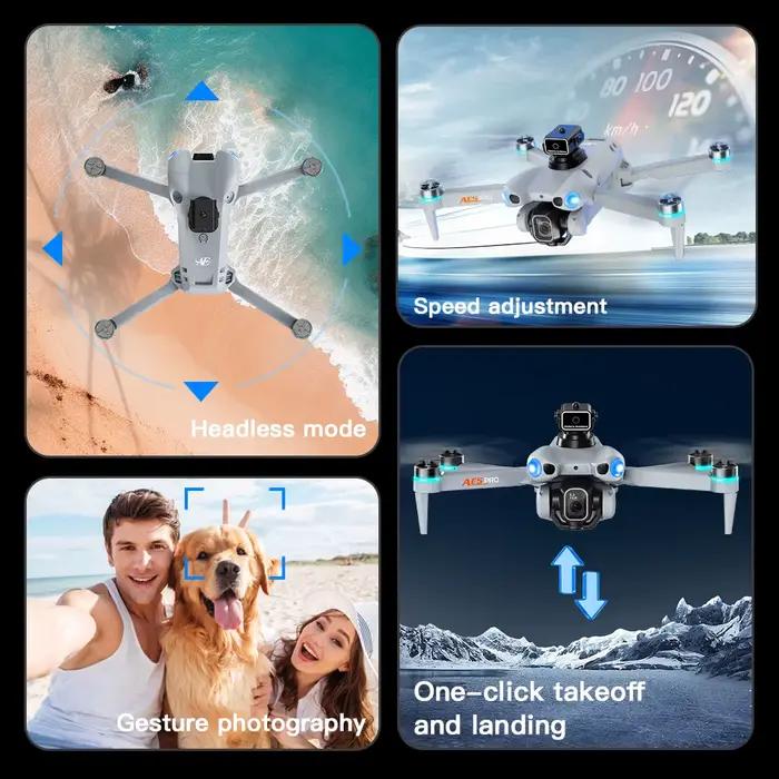 Drone Lenovo AE5 4K et 8K Double Caméra Rotation 360° Drone Pliable Avec Moteur Sans Balais, WIFI 5G, FPV, Télécommande et Écran Pour Capturer Des Moments Uniques
