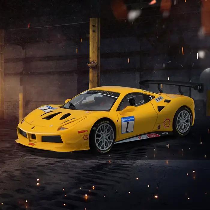 Bburago-Modèle de voiture de course de luxe moulé sous pression, Ferrari 499P LMH Testa Rossa 1959, Classic 24 HEURES DU MANS, Toy Collection Gift, 1:43