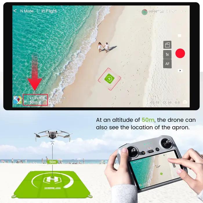 Plateforme d'atterrissage pour drone, pliable rapidement, double face, imperméable, lestée, pour DJI NEO 2/Mini 5 Pro/Mini 3/Mini 4K/Avata