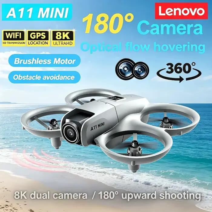 Mini-drone Lenovo A11 13000M RC avec caméra HD 4K 8K WiFi 5G FPV flux optique pour débutants et amateurs de vol aérien