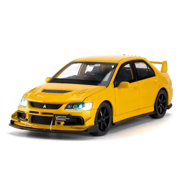 Modèle de voiture de sport en alliage 1:32 Lancer Evolution EVO IX 9, véhicules de course en métal moulé sous pression, modèle de voiture avec son et lumière, cadeaux