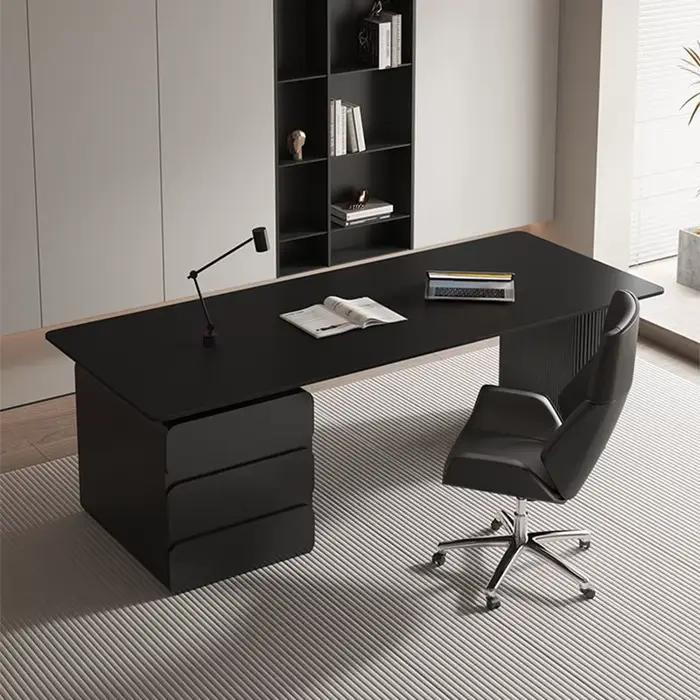 Bureau d'ordinateur moderne, de jeu, de réception et de travail, avec tiroir, de luxe, décoratif, mobilier de salon