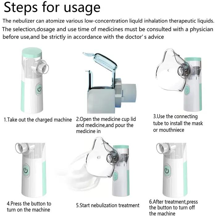 IDEABEL soins de santé Mini nébuliseur d'inhalation d'asthme Portable nébuliseur Inalador ultrasonique pour enfants adultes