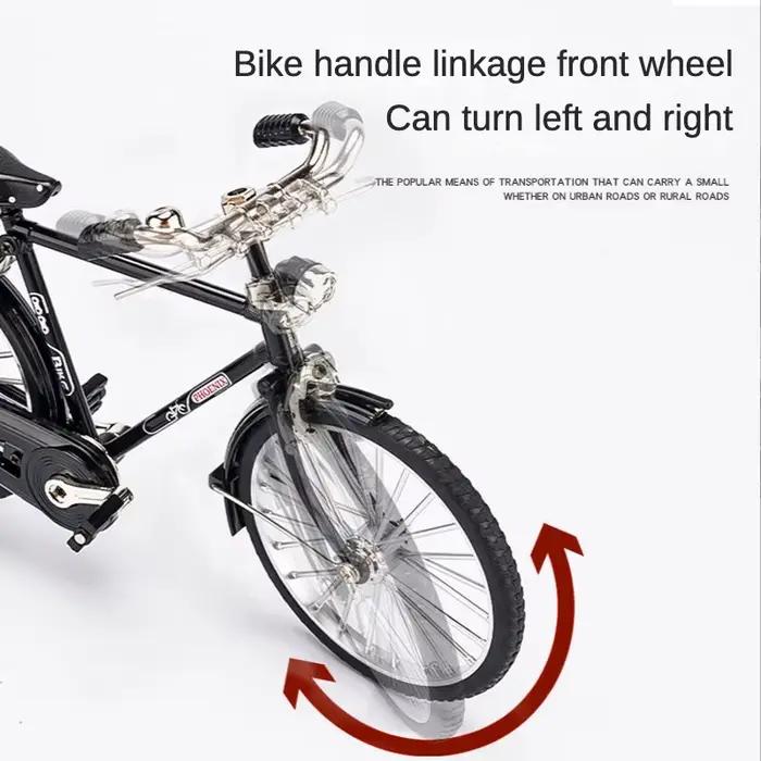 Mini modèle de vélo en alliage bricolage pour enfants, vélo en métal de simulation rétro, assemblage de jouets de collection dos, cadeaux