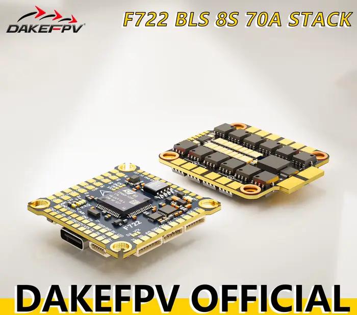 Contrôleur de vol FPV DAKEFPV F722 6S 8S 60A 70A Stack INAV Betaflight