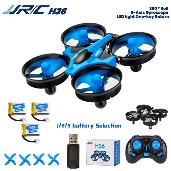 Mini drone RC JJRC H36 2.4G 6 axes 1/2/3 batteries Mode sans tête Hélicoptère anti-collision 360 ° Jouets pour enfants