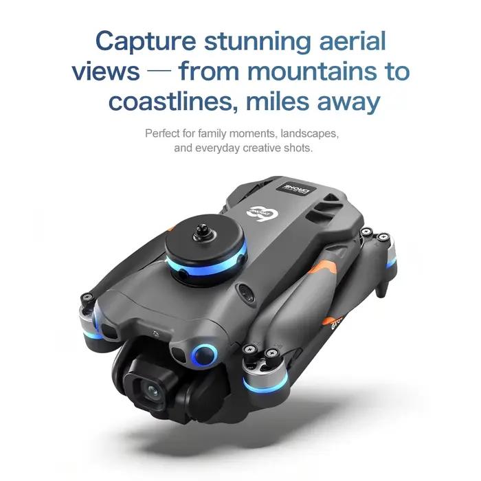 NOUVEAU Mini Drone GT60 avec Double Caméra 8K, Évitement d'Obstacles, GPS Fixe, Télécommande, Quadricoptère Jouet 20000M 2026