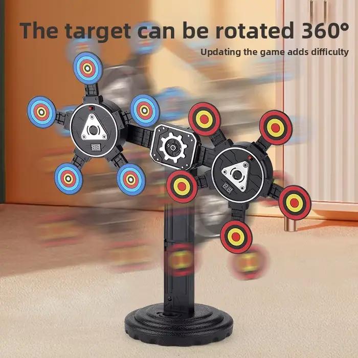 360 ° Cible de tir électronique mobile rotative avec retour automatique pour compétition de tir et jeu de fête
