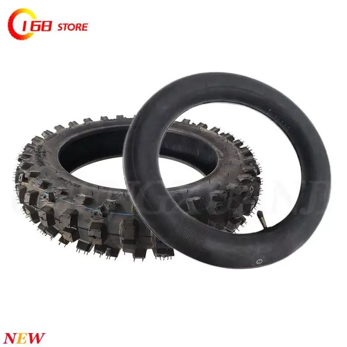 Pneu extérieur 80/100-10 avec pneu intérieur 3.00-10, adapté aux courses tout-terrain, aux pneus de moto, aux terrains boueux et aux vélos