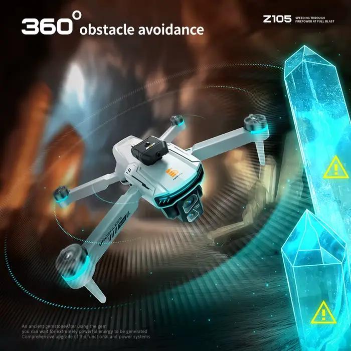 Nouveau Drone Z105 4K professionnel HD double caméra flux optique positionnement photographie sans brosse pliable grand écran RC quadrirotor