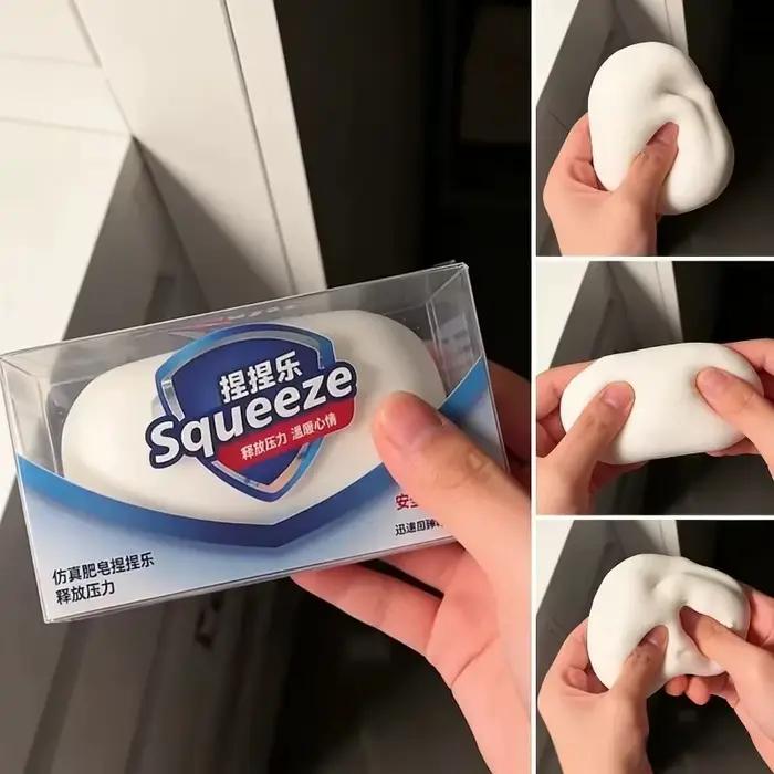 Balle de savon simulée ASMR, jouet anti-stress souple et mignon, réaliste, rembourré et moelleux ; jouet de relaxation pour les mains