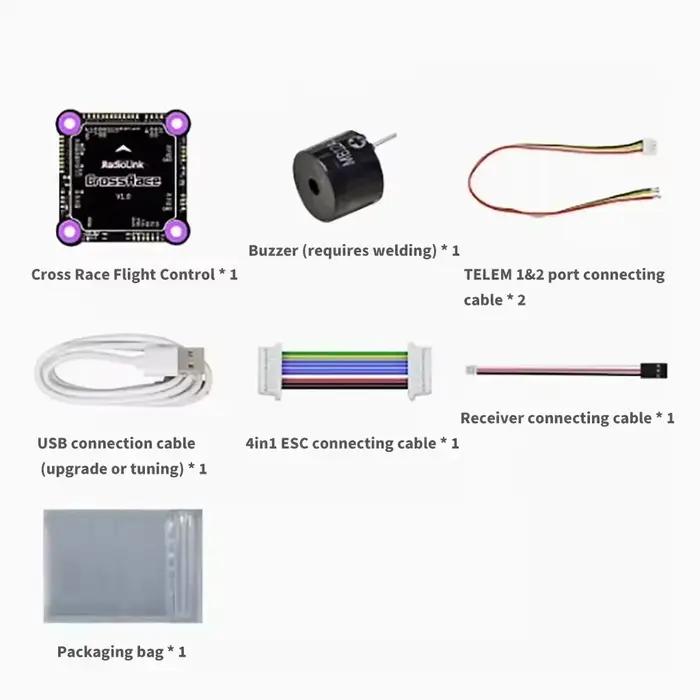 Contrôleur de vol RC HobbyFly CrossRace 12CH OSD 4-en-1 ESC Plug-and-play pour drone de course FPV multirotor 2-8 axes