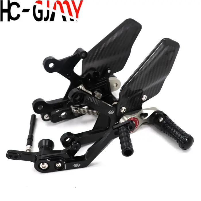 Pour Honda CBR1000RRR 2020 2021 2022 2023 Moto CNC & Fibre de Carbone Racing Repose-pieds Repose-pieds Arrière Ensemble cbr1000rr-r