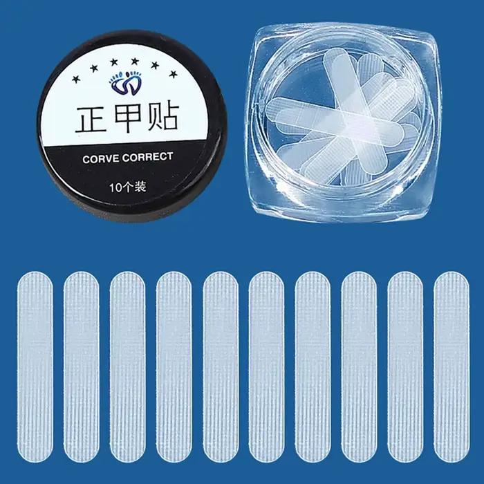 Traitement des ongles incarnés, outil de Correction des ongles incarnés, Patch élastique autocollant, Clip de redressage, attelle, outils de pédicure, 10 pièces