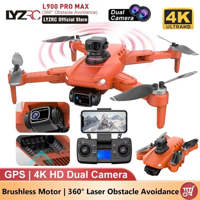 LYZRC L900 PRO MAX Drone 4K professionnel HD double caméra GPS Dron moteur sans brosse FPV quadrirotor