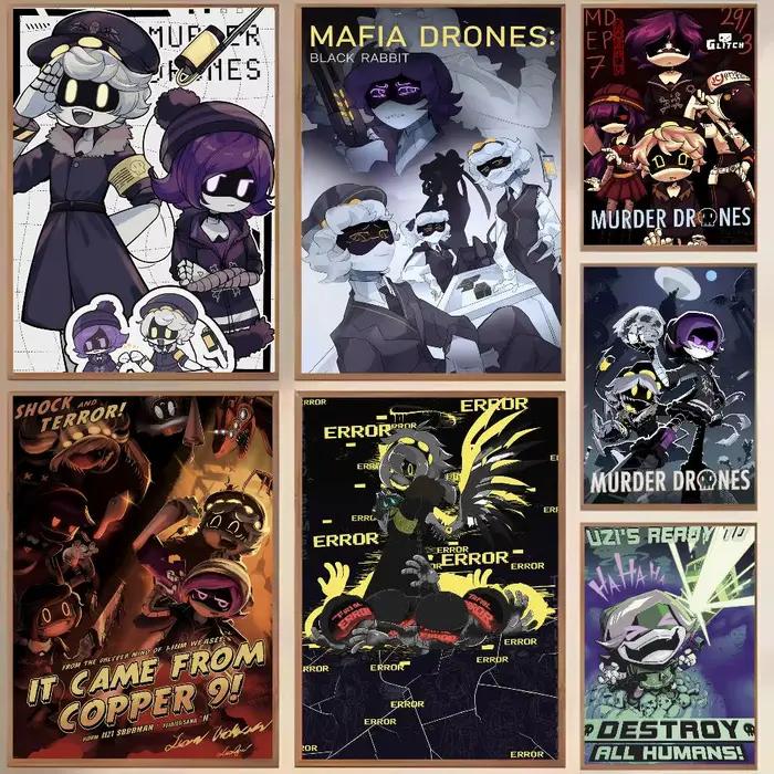 Affiche « Murder Drones » — Impression et affiche de haute qualité ; art mural haute définition adapté aux études et à la décoration intérieure.