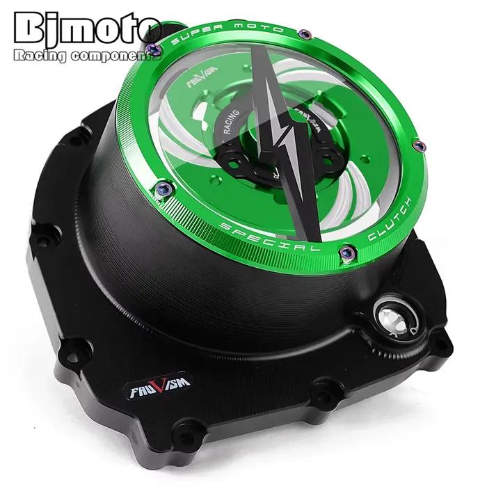 Couvre-embrayage transparent CNC pour moto de course Kawasaki Z900RS ZR900 Z900 2017 2018 2019 2020 2021 2022 2023 2024 2025 2026