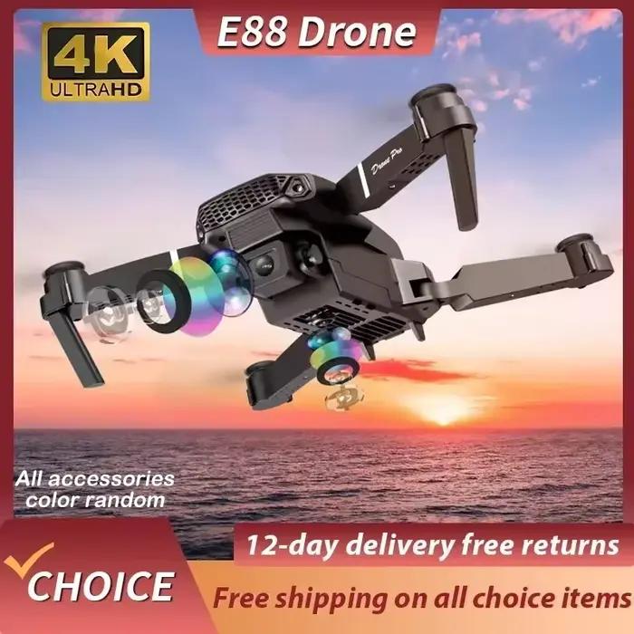 Drone professionnel grand Angle 2024 E88Pro RC 4K