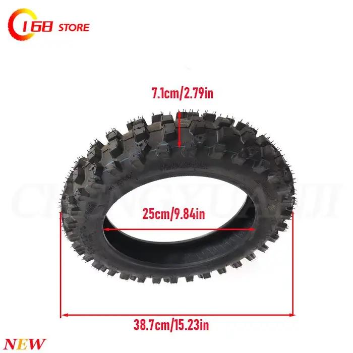 Pneu extérieur 80/100-10 avec pneu intérieur 3.00-10, adapté aux courses tout-terrain, aux pneus de moto, aux terrains boueux et aux vélos