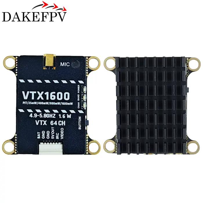 DAKEFPV VTX 4.9G-5.8G 1.6W 2.5W 3W 5W 10W 64CH transmetteur vidéo FPV pour cadre de Drone de course FPV longue portée pièce RC