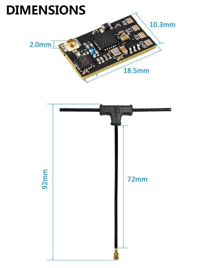 Récepteur Nano 2.4G ExpressLRS ELRS pour drones FPV Freestyle longue portée