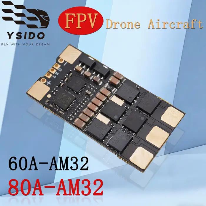Contrôleur de vitesse électronique (ESC) sans balais haute performance YSIDO 60A 80A AM32 3-8S pour drone de course FPV