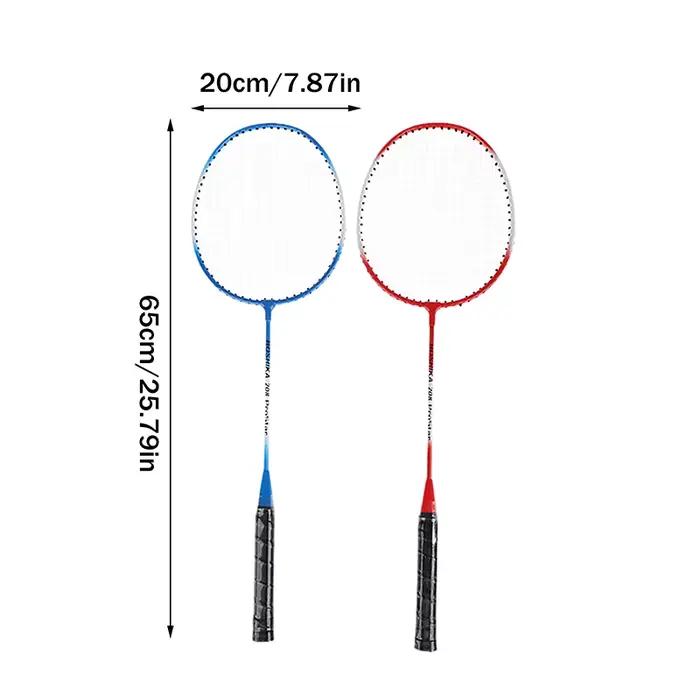 2 pièces raquettes + 1 sac de raquette ensemble de raquettes de Badminton pour débutants enfants adultes inclus raquette de sport Durable en alliage de fer