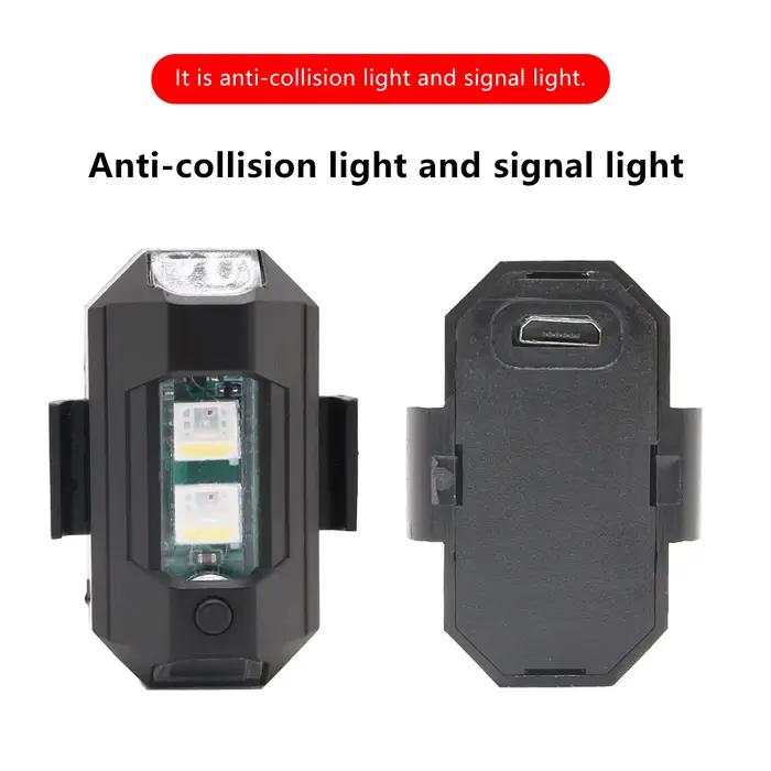 7 couleurs Drone lumière stroboscopique USB LED Anti-Collision modèle avion nuit volant clignotant