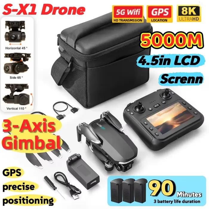 Drone GPS S-X1 MAX avec cardan 3 axes